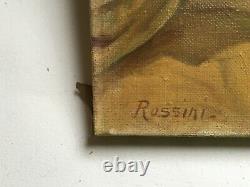 Ancient Orientalist Painting Signed, Oil On Canvas, Couple Portrait Early 20th