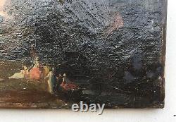 Ancient Painting, Animated Landscape Neo-classic, Oil On Canvas, Painting, 19th