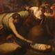 Ancient Painting Biblical Scene Moses Saved From The Waters'600 Oil