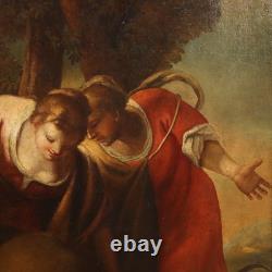 Ancient Painting Biblical Scene Moses Saved from the Waters'600 Oil