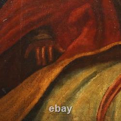 Ancient Painting Biblical Scene Moses Saved from the Waters'600 Oil