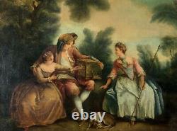 Ancient Painting, Bird Cage, Oil On Canvas, Painting, 19th Or Before