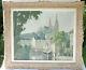 Ancient Painting Chartres Cathedral Signed Raoul-felix Eteve 1942 Oil On Canvas