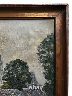 Ancient Painting, Church Of Conche, Oil On Framed Canvas, Painting, Early 20th Century
