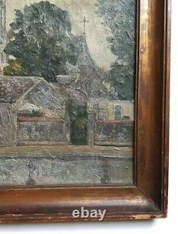 Ancient Painting, Church Of Conche, Oil On Framed Canvas, Painting, Early 20th Century