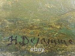 Ancient Painting Forest Lisière Painting Oil Canvas 1899 Antique Oil Painting