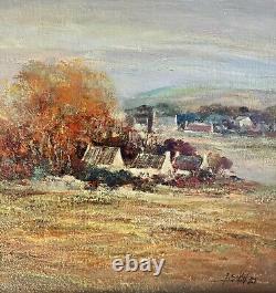 Ancient Painting Jacques Sokol Landscape Oil on Canvas Original Authentic Signed