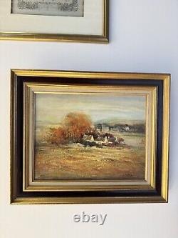 Ancient Painting Jacques Sokol Landscape Oil on Canvas Original Authentic Signed