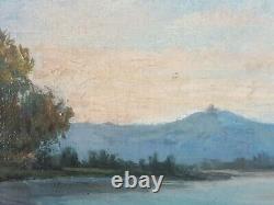 Ancient Painting Landscape At Twilight Painting Oil Canvas Antique Oil Painting