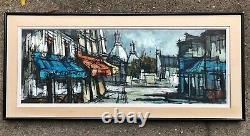 Ancient Painting Oil On Canvas Montmartre Signed In The Taste Of Buffet 20th