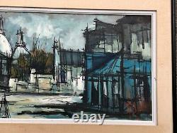 Ancient Painting Oil On Canvas Montmartre Signed In The Taste Of Buffet 20th