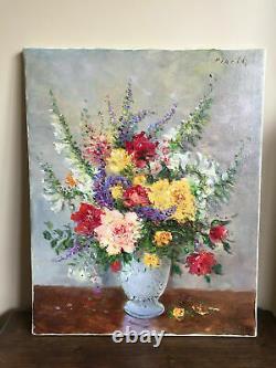 Ancient Painting Oil On Canvas Pirelli (xxe-s) Still Life (rated) Certificate