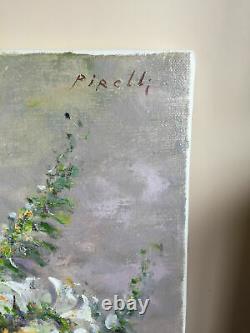 Ancient Painting Oil On Canvas Pirelli (xxe-s) Still Life (rated) Certificate
