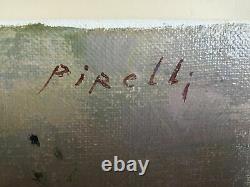 Ancient Painting Oil On Canvas Pirelli (xxe-s) Still Life (rated) Certificate