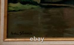 Ancient Painting Oil On Canvas Signed