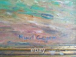 Ancient Painting Oil On Canvas Signed