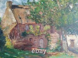 Ancient Painting Oil On Canvas Signed