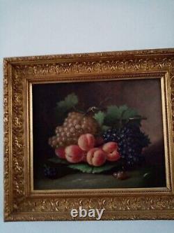 Ancient Painting Oil On Canvas Signed