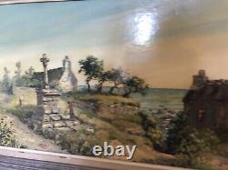 Ancient Painting Oil On Canvas Signed Geo Labonne Beginning Xxieme