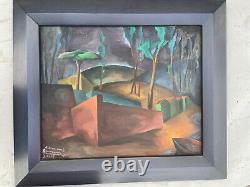 Ancient Painting Oil On Canvas Signed Salvador Soria