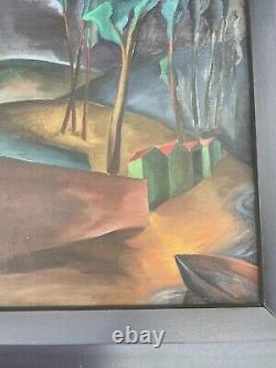 Ancient Painting Oil On Canvas Signed Salvador Soria
