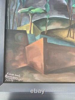 Ancient Painting Oil On Canvas Signed Salvador Soria