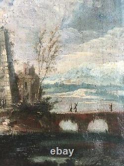 Ancient Painting, Oil On Canvas, Surroundings Of Marieschi, 18th Italian School