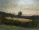 Ancient Painting, Oil On Cardboard, Bocage Landscape, Countryside, Early 20th Century