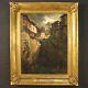 Ancient Painting Oil Painting On Canvas Signed Landscape Frame 800 19th Century
