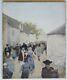 Ancient Painting Oil On Canvas, Breton Wedding In The 19th Century