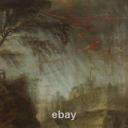 Ancient Painting Oil on Canvas School of France 18th Century Original