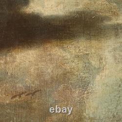 Ancient Painting Oil on Canvas School of France 18th Century Original