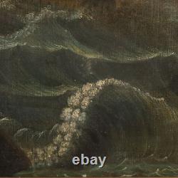 Ancient Painting Oil on Canvas School of France 18th Century Original
