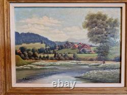 Ancient Painting, Oil on Canvas Signed Boillot. Painter from Franche-Comté
