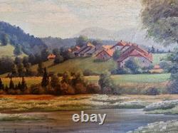 Ancient Painting, Oil on Canvas Signed Boillot. Painter from Franche-Comté