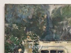 Ancient Painting, Park View, Oil On Canvas, Painting, Late 19th Century