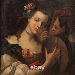 Ancient Painting Portrait Oil Painting On Canvas With 700 18th Century Frame