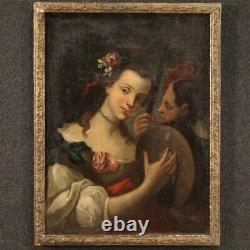 Ancient Painting Portrait Oil Painting On Canvas With 700 18th Century Frame