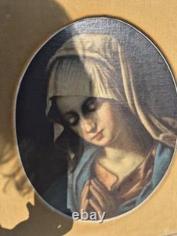 Ancient Painting Sacred Subject Oil on Canvas 18th Century