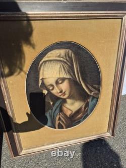 Ancient Painting Sacred Subject Oil on Canvas 18th Century