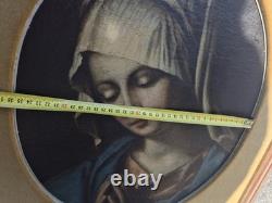 Ancient Painting Sacred Subject Oil on Canvas 18th Century