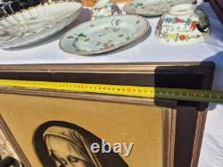 Ancient Painting Sacred Subject Oil on Canvas 18th Century