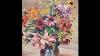 Ancient Painting Sign E Flower Bouquet Painting Oil On Wood Panel