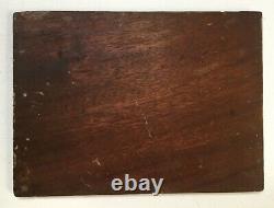 Ancient Painting, Signature To Be Identified, Landscape On Deck, Oil On Panel, 19th