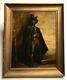 Ancient Painting Signed And Dated 1862, Oil On Canvas, Man In The Cape, 19th