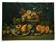 Ancient Painting Signed And Dated 1907, Still Life, Oil On Canvas, Early 20th Century