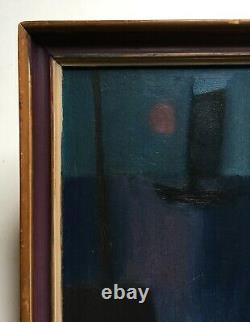 Ancient Painting Signed And Dated 1969, Oil On Isorel, Ecole D'europe Du Nord XX