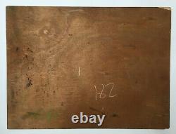 Ancient Painting Signed And Dated 48, Oil On Panel, Landscape, River, Middle 20th Century