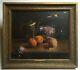 Ancient Painting Signed, Oil On Canvas, Still Life With Oranges, 19th Century
