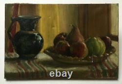 Ancient Painting To Restore, Still Life, Oil On Canvas, Early 20th Century